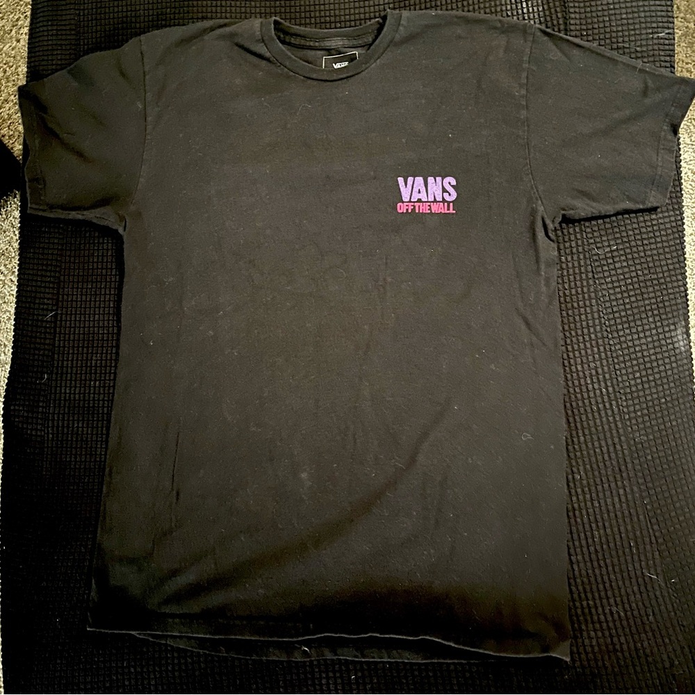 Vans Off The Wall Men's Black T-Shirt M Medium Skateboard